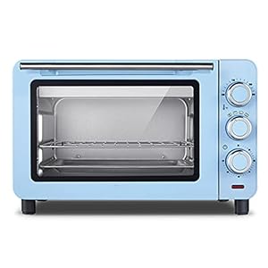 Mini-Oven Circulerende Lucht, 15 L Capaciteit Onafhankelijke Temperatuurinstelling 60 Minuten Timer 100-230 ° Oven Met Circulerende Lucht Compacte Kleine Oven Ruimtebesparend,Blauw