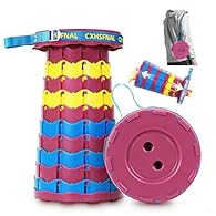 【 Lightweight & Portable Folding Stool 】This compact collapsible stool weighs just 0.9kg and folds into a 6.5x 25cm disc,equipment with a 56cm adjustable shoulder strap, easy to carry in any backpack, and perfect for camping, travel, festivals, hikin...