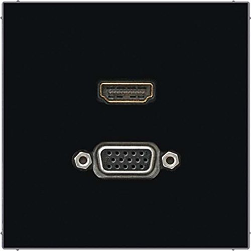 Jung MALS1173SW système connexion multimédia encastrable noir pour bureau et TV