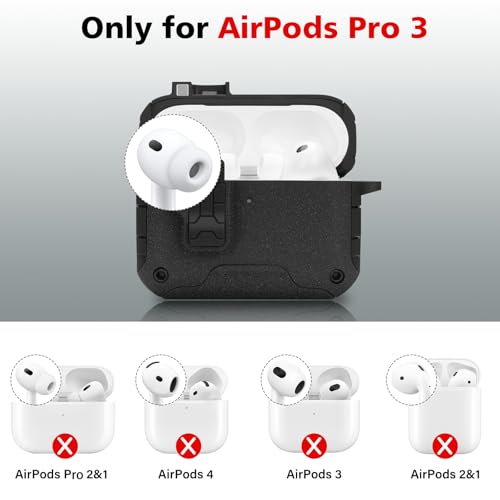 Image of HITZEE for AirPods Pro 3 Case, Compatible with AirPods Pro 3rd Generation Case (2025), Magnetic Automatic Lock with Phone Stand, Compatible with MagSafe Cover, Gray
