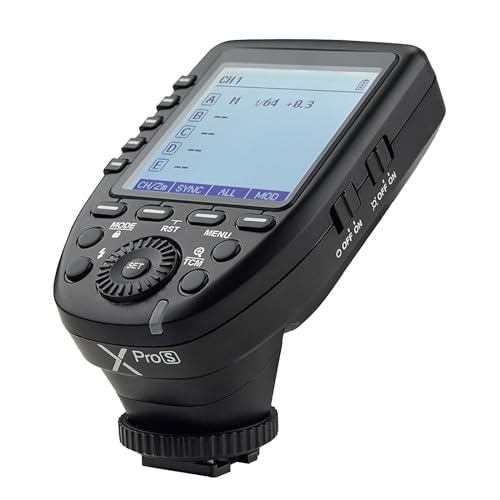 Godox Xpro-S TTL Blitzauslöser für Sony-Kameras, Wireless Flash Trigger Fernauslöser für a7II, a7, a99, ILCE-600L, A9, A7R, A7RII, DSC-RX-10