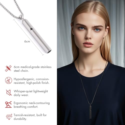 2 Pcs Breathing Necklace for Anxiety Relief Breathlink Anti Smoking Necklace Stop Smoking Aids Quit Vaping Tools for Smoking Cessation Fum Vaporless Inhaler for Natural Calm Stress Relief3