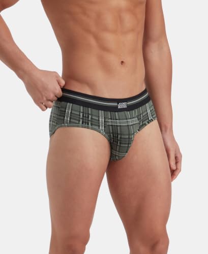 Image of Jockey UI20 Men Super Combed Cotton Elastane Stretch Printed Brief with Ultrasoft Waistband (Pack of 2)