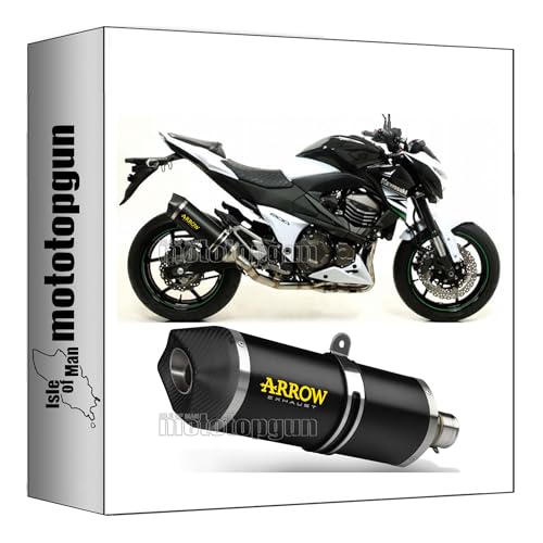 Silencieux Arrow aluminium noir et carbone pour moto Kawasaki Z800 e
