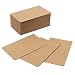 100 Pcs 8.7cm x 5.2cm DIY Brown Double-sided Blank Kraft Paper Word Message Card Gift Name Card Cardboard