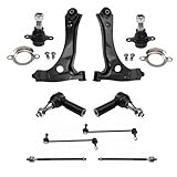 TRQ Front Steering & Suspension Kit Ball Joint Control Arm Sway Bar Stabilizer Link Tie Rod Compatible with 2015-2019 Ford Transit-150 Transit-250 Transit-350 Transit-350 HD