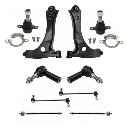 TRQ Front Steering and Suspension Kit Tie Rods Control Arms Ball Joints Sway Bar Links Compatible with 2015-2019 Ford Transit-250 Transit-350 Transit-350 HD