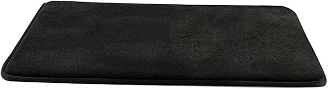 Baoblaze Soft Memory Foam Bath Mat, Non Slip Absorbent Velvet Bathroom Rug Carpet, Home Kitchen Hotel Carpet, Multi-color, Black 40x60cm