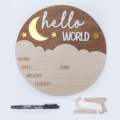 Baby Monthly Milestone, Wooden Baby Milestone Signs, Monthly Milestone Wood Discs, Baby Milestone Discs (Moon)
