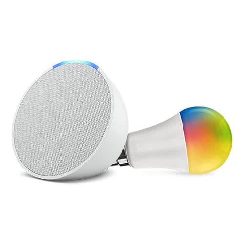 Image of Echo Pop (White) Combo with Syska 12W Smart Color Bulb