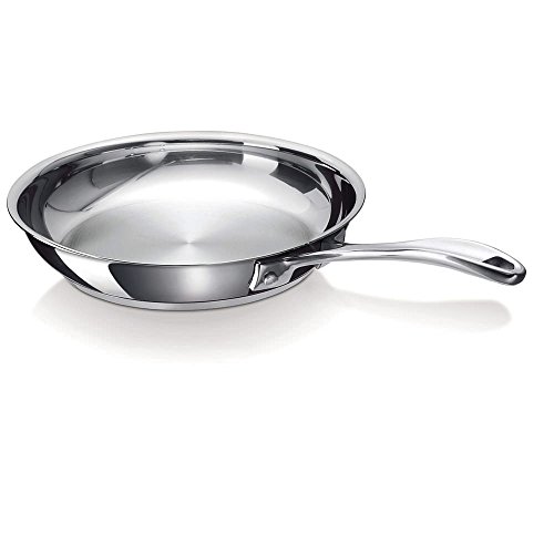 Beka Chef - Poêle Inox 18/10 - 24 cm - Tous Feux Compatible Induction - Acier Inoxydable, Argenté