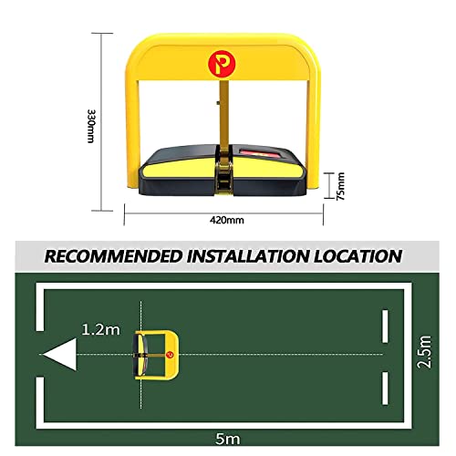 Barrière de stationnement verrouillable en acier blindé et télécommandée