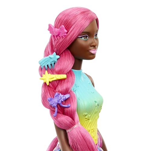 Barbie, Boneca Sortida Unicórnio ou Sereia, Cabelo Longo dos Sonho com Acessórios, Para meninas acim