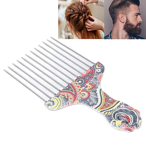 Peine para cabello rizado afro de acero inoxidable profesional miniatura 6