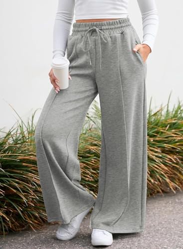 Image of Q - RIOUS Women's Wide Leg Drawstring Relaxed Fit Trouser