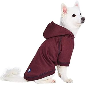 Blueberry Pet Essentials 4 Colors Soft Comfy Better Basic Cotton Blend Dog Hoodie Sweatshirts