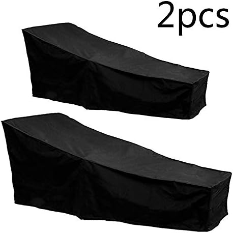 Hootech Set of 2 Patio Chaise Lounge Cover Heavy Duty Outdoor Lounge Chair Covers Protector Waterproof Lightweight 82”Lx30”Wx31”H