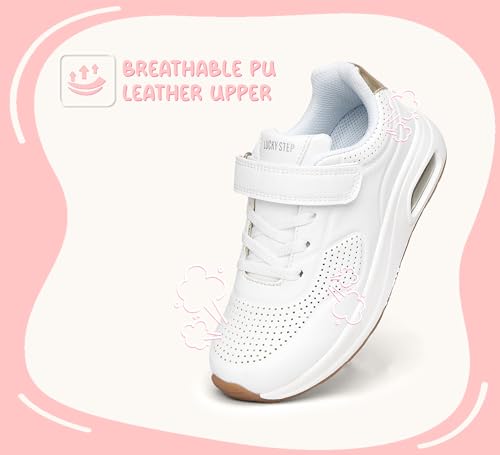LUCKY STEP Boys Girls Athletic Running Shoes Air Lightweight Fashion Sneakers Casual Breathable Tennis Trainers for Little Kids3