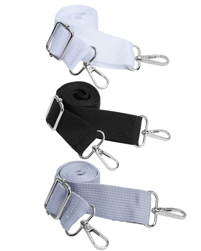 Image of eZAKKA Purse Straps Replacement Crossbody, Wide Purse Strap Crossbody Shoulder Straps Adjustable for Canvas Bag Crossbody Handbag, 3 Colors