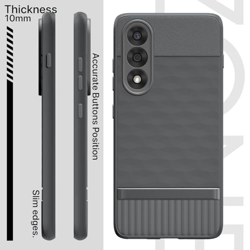 Image of Pikkme Back Cover for OnePlus Nord 5 5G Camera Protection 3D Hexa Cube Design Silicone Protective Bumper Case (Grey)