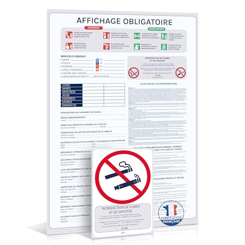 Panneau code du travail affichage obligatoire entreprise 2026 pour locaux et bureaux