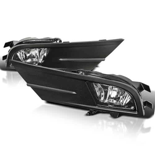 Spec-D Tuning Clear Bumper Driving Fog Lights + Bulbs + Switch Compatible with 2015-2018 Volkswagen Jetta L+R Pair Assembly