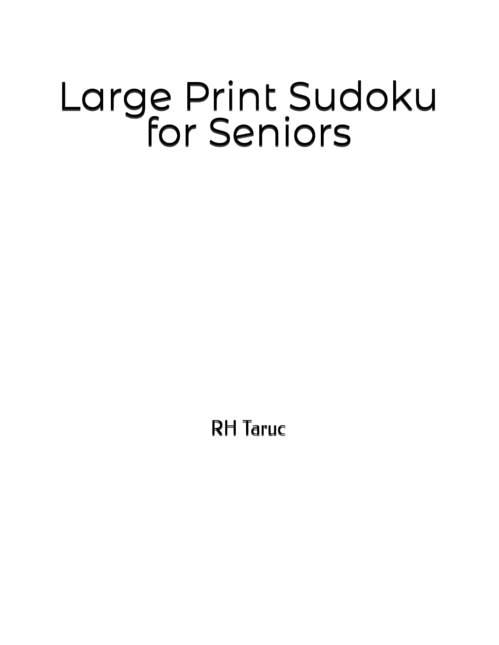 Large Print Sudoku for Seniors: Easy to Medium Puzzles | Brain Games for Relaxation and Mental Fitness
