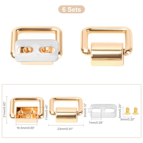WADORN 6 Sets Metal Bag Buckle - Image 3