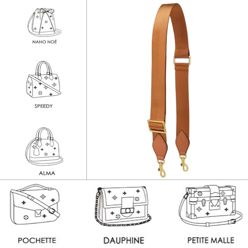 Image of Purse Strap Replacement Crossbody Handbag Stripe Wide Adjustable
