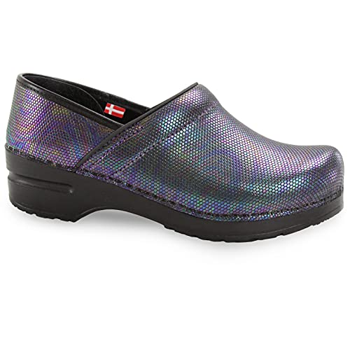 Sanita Avon Leather Clogs For Women - Arch Support, Polyurethane Outsole, Closed-Back, Apma-Approved Slip-On Shoes - Multicolor, Womens 7.5-8 #TOP29