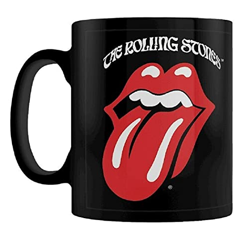 Pyramid International The Rolling Stones (Retro Tongue) Black Coffee Mug Taza de café, cerámica