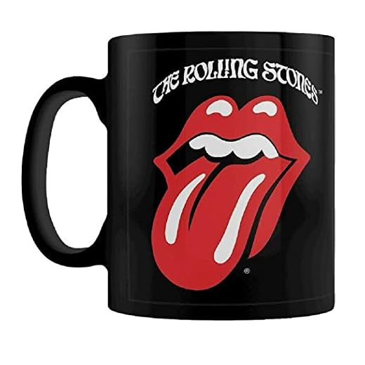 Pyramid International The Rolling Stones (Retro Tongue) Black Coffee Mug Taza de café, cerámica