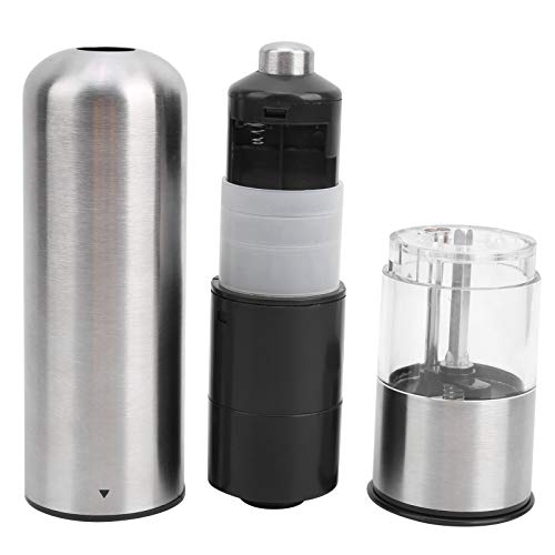 Moinho de sal, Moedor elétrico de sal e pimenta sem fio 80ML, multifuncional para cozinha de especia