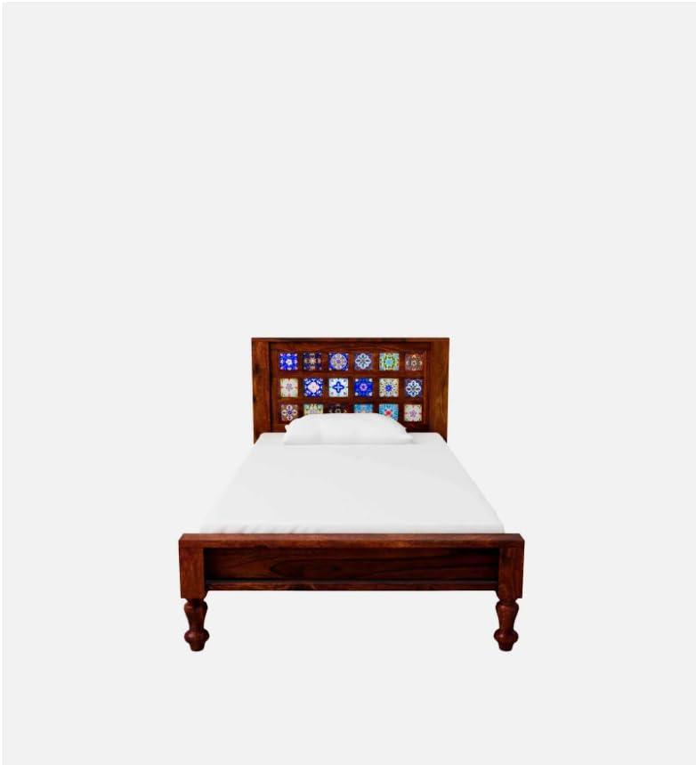 Image of Solid Sheesham Wood Bed Wooden Dreamy Nights Bed for Bedroom and Home Furniture | (Diwan-1)