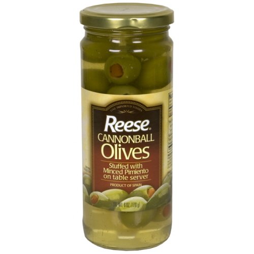 Reese Cannonball aceitunas rellenas Pimento sobre un table-server 6oz (Pack de 6)