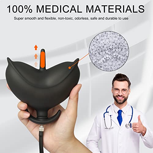 Expand Inflatable Anal Plug, Oversized Enema Training Butt Plug Anal Sex Toy For Men Women Beginners Black #TOP5