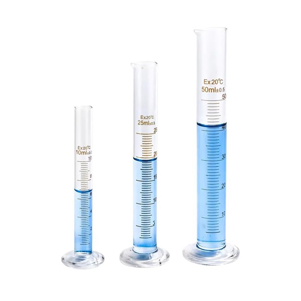 Laboratoryjny cylinder miarowy 5 10 25 50 100 200 250 500 1000 2000 ml przezroczysta taśma z precyzyjną skalą (500 ml)