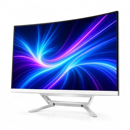 Image of 32 inch 3000R Curved All-in-One Desktop Computer, i5-7400 Up to 3.5GHz, 16GB RAM, 512GB M.2 SSD, Integrated Graphics, FHD 1080p, WiFi 6, BT5.3, 2MP Webcam, Win 11 Home