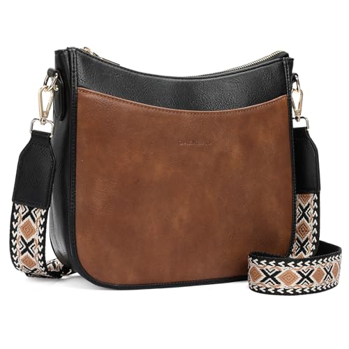 Sac à bandoulière tendance en cuir végétalien avec sangle