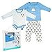 CERDÁ LIFE'S LITTLE MOMENTS 2200005545 Conjunto Polaina y Body para Recién Nacido de Mickey-Mouse-Licencia Oficial Disney Studios, Azul, Blanco, 1-3 Meses para Bebés