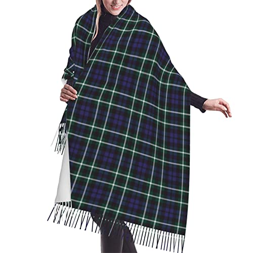 Winter Warm Wrap Shawl Grant Weathered Tartan Print Scarves Blanket Scarf For Women Men
