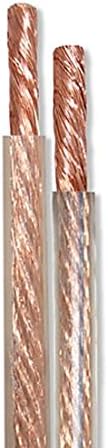 350 Ft General 12 AWG ga Speaker Cable 2 Wire Conductor Copper General 12 Gauge Clear Bulk 2 Wire Clear Jacket Conductor HI-FI Digital Audio Home Theater, by NAC Wire and Cables