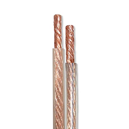400 Ft General 12 AWG ga Speaker Cable 2 Wire Conductor Copper General 12 Gauge Clear Bulk 2 Wire Clear Jacket Conductor HI-FI Digital Audio Home Theater, by NAC Wire and Cables