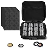 MUDOR 108 Pieces Silver Dollar Coin Holder, 41mm Silver Eagle Coin Storage Case with Lock, Coin Holders with 10 Size Gasket, Coin Collection Supplies for Cent,Nickel,Quarter, Morgan