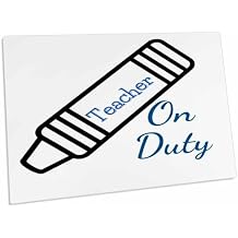 3dRose Text of Teacher On Duty - Desk Pad Place Mats dpd-384975-1