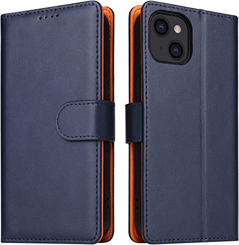 Étui portefeuille iPhone 14 rabat pliable magnétique cuir synthétique