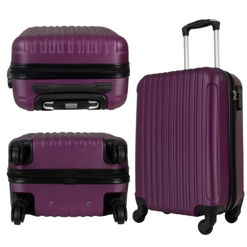 Kit Conjunto de Malas de Viagens Para Bordo Fibra Rígida ABS 2un