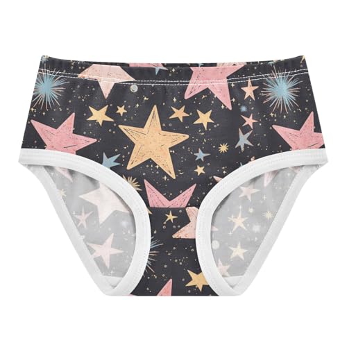 Wusikd Stars Girls' Underwear Cotton Girls Briefs Soft Toddler Underwear 2T