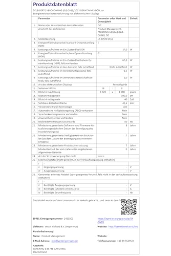 JVC Fernseher 40 Zoll Fire TV Full HD Smart TV HDR Fernseher mit Alexa Sprachsteuerung und Triple Tuner, LED TV LT-40VRF3555 (2026)