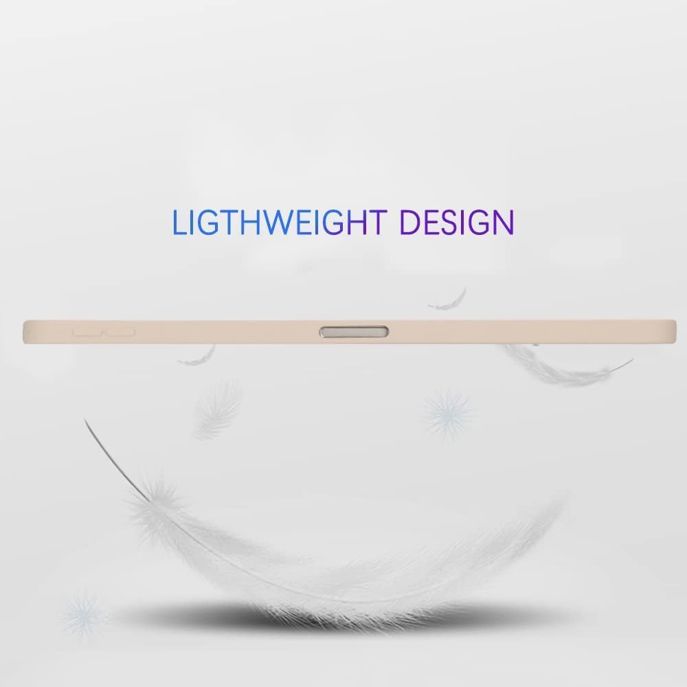 Tablet Case Compatible with iPad Air 13inch 2024 (M2)/Air 13inch 2025 (M3) Soft Design Matte TPU Slim Shockproof Protective Case,Slim Fit Lightweight Silicone Smart Cover(Beige)